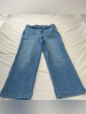 J. Jill Denim High Rise Wide Leg Medium Wash Jeans